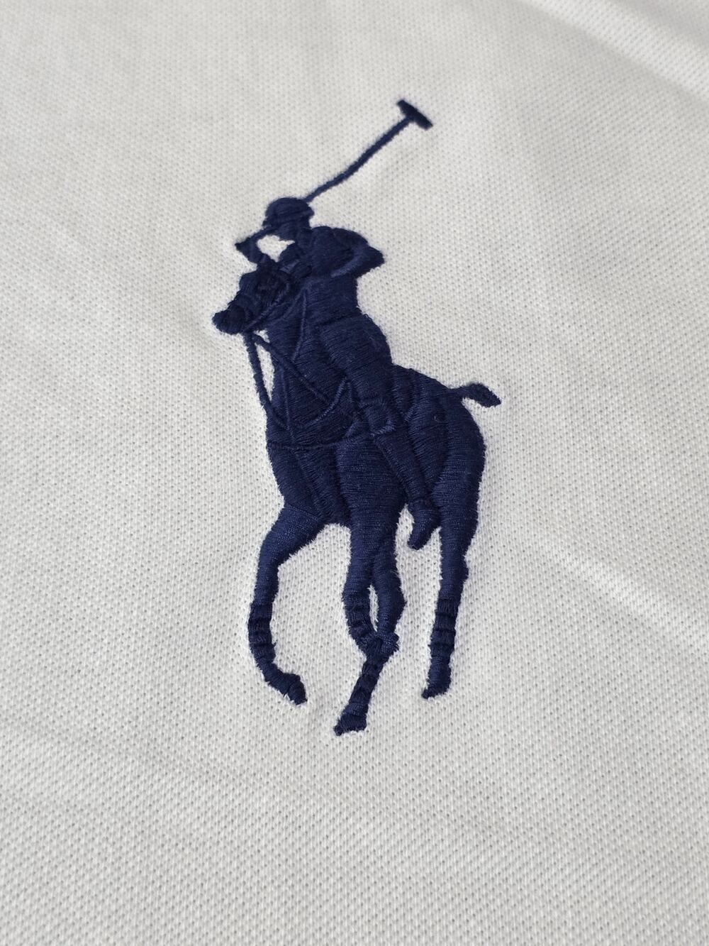 Ralph Lauren Polo white cotton short sleeve polo shirt - Large Pony USA- 4XL